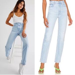 Levi's Premium Denim 70s high slim straight light wash jeans Size 30x29